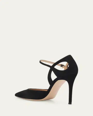 Gianvito Rossi 95mm Suede Pointed-Toe Pumps | Thumbnail 2