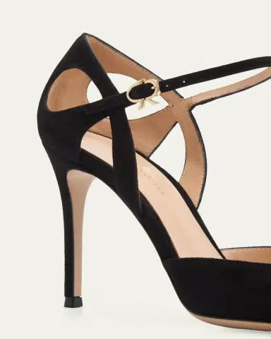 Gianvito Rossi 95mm Suede Pointed-Toe Pumps | Thumbnail 3