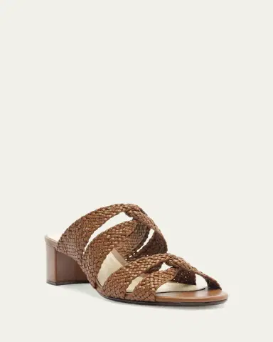 Alexandre Birman 45mm Sabrina Leather Block Heel Slide Sandals | Thumbnail 2 Alexandre Birman 45mm Sabrina Leather Block Heel Slide Sandals | Thumbnail 2