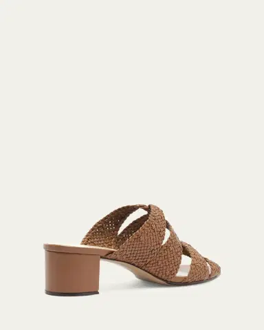 Alexandre Birman 45mm Sabrina Leather Block Heel Slide Sandals | Thumbnail 4 Alexandre Birman 45mm Sabrina Leather Block Heel Slide Sandals | Thumbnail 4