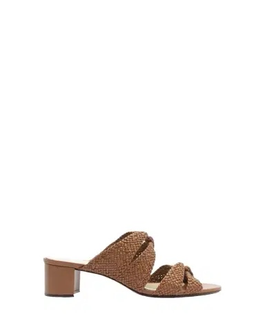 Alexandre Birman 45mm Sabrina Leather Block Heel Slide Sandals | Thumbnail 1 Alexandre Birman 45mm Sabrina Leather Block Heel Slide Sandals | Thumbnail 1