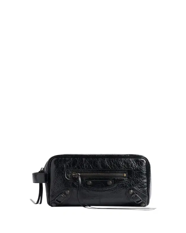 Balenciaga Men's Le City Leather Toiletry Bag