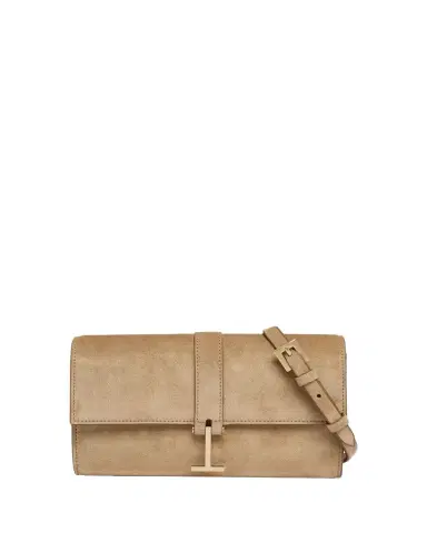 Tom Ford Suede Hanging T Crossbody Wallet | Thumbnail 1 Tom Ford Suede Hanging T Crossbody Wallet | Thumbnail 1