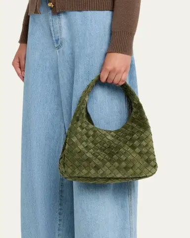 Bottega Veneta Campana Small Suede Top-Handle Bag | Thumbnail 2