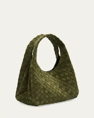 Bottega Veneta Campana Small Suede Top-Handle Bag | Thumbnail 3