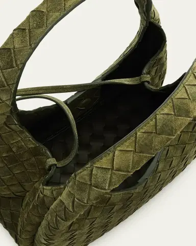 Bottega Veneta Campana Small Suede Top-Handle Bag | Thumbnail 4