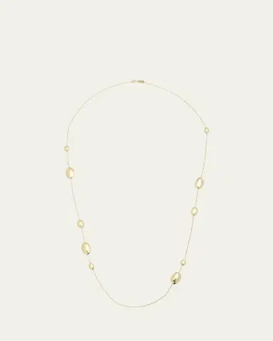 Ippolita Long Hammered Multi Station Layering Necklace in 18K | Thumbnail 1 Ippolita Long Hammered Multi Station Layering Necklace in 18K | Thumbnail 1