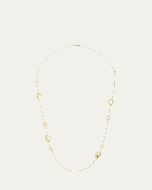 Ippolita Long Hammered Multi Station Layering Necklace in 18K Gold