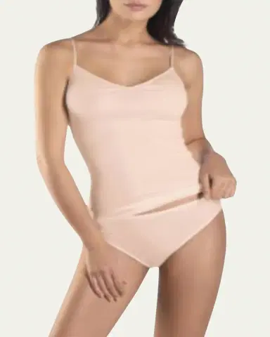 Hanro Seamless Cotton V-Neck Camisole | Thumbnail 2 Hanro Seamless Cotton V-Neck Camisole | Thumbnail 2