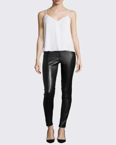 ALICE + OLIVIA Lamb Leather Leggings | Thumbnail 3