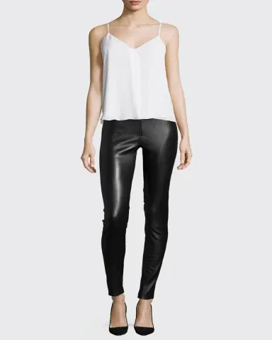 ALICE + OLIVIA Lamb Leather Leggings | Thumbnail 4