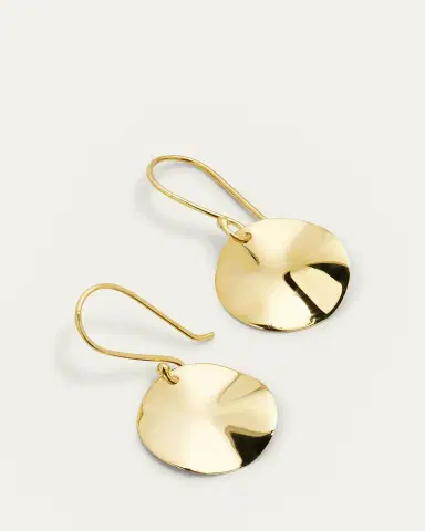 Ippolita Mini Wavy Disc Earrings in 18K | Thumbnail 3
