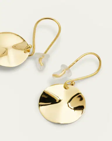 Ippolita Mini Wavy Disc Earrings in 18K | Thumbnail 4