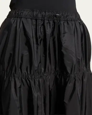 Moncler Tiered Nylon Midi Skirt | Thumbnail 5 Moncler Tiered Nylon Midi Skirt | Thumbnail 5