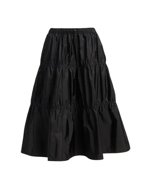 Moncler Tiered Nylon Midi Skirt
