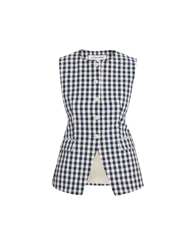 Lois Tailored Gingham Vest