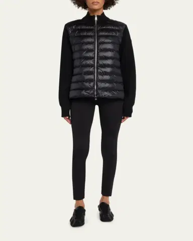 Moncler Padded Wool Zip-Up Cardigan | Thumbnail 2