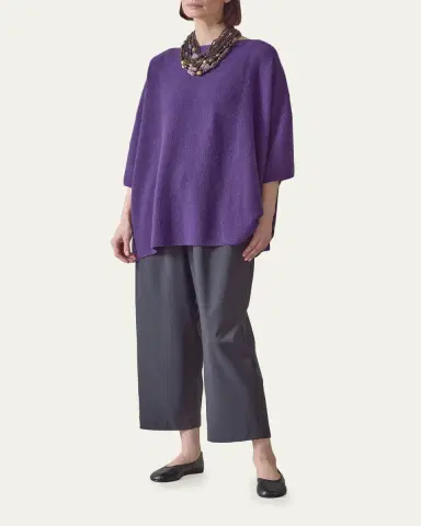 Eskandar Bateau-Neck Moss Stitch Cashmere Sweater | Thumbnail 7 Eskandar Bateau-Neck Moss Stitch Cashmere Sweater | Thumbnail 7