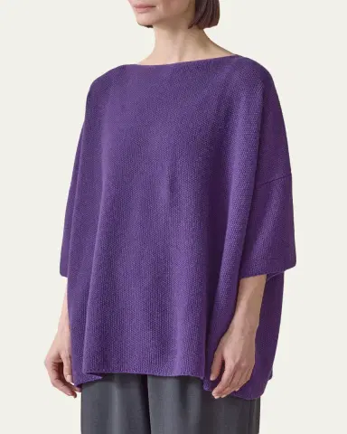 Eskandar Bateau-Neck Moss Stitch Cashmere Sweater | Thumbnail 9 Eskandar Bateau-Neck Moss Stitch Cashmere Sweater | Thumbnail 9