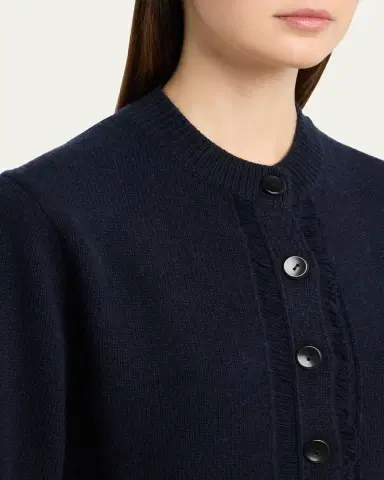 Maria McManus Cashmere and Cotton Ladder Stitch-Trim Cardigan | Thumbnail 5 Maria McManus Cashmere and Cotton Ladder Stitch-Trim Cardigan | Thumbnail 5
