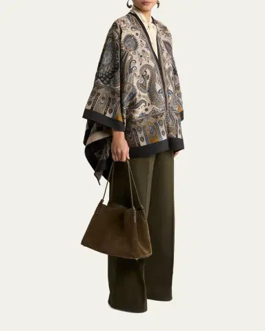 Etro Paisley Wool-Blend Cape | Thumbnail 2