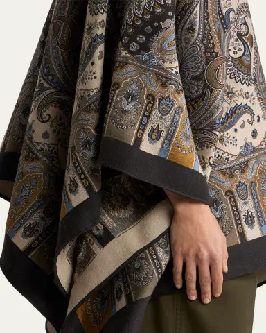Etro Paisley Wool-Blend Cape | Thumbnail 4