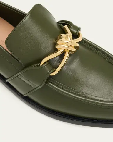 Bottega Veneta Astaire Metal-Knot Leather Loafers | Thumbnail 3 Bottega Veneta Astaire Metal-Knot Leather Loafers | Thumbnail 3