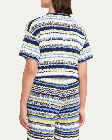 Simkhai Tenley Short-Sleeve Knit Crop Top | Thumbnail 3 Simkhai Tenley Short-Sleeve Knit Crop Top | Thumbnail 3