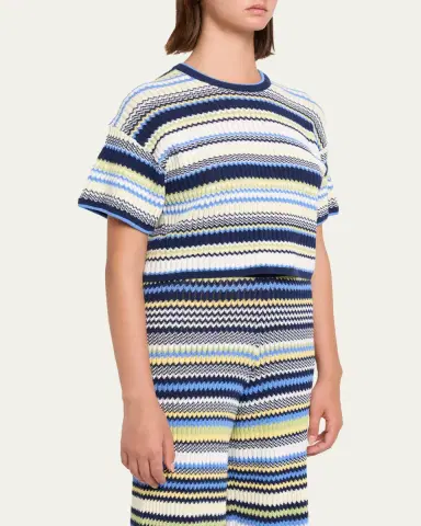 Simkhai Tenley Short-Sleeve Knit Crop Top | Thumbnail 4 Simkhai Tenley Short-Sleeve Knit Crop Top | Thumbnail 4