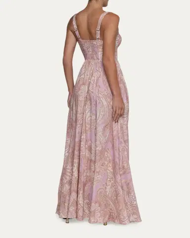 L'Agence Rosette Paisley-Print Sweetheart Maxi Dress | Thumbnail 3 L'Agence Rosette Paisley-Print Sweetheart Maxi Dress | Thumbnail 3