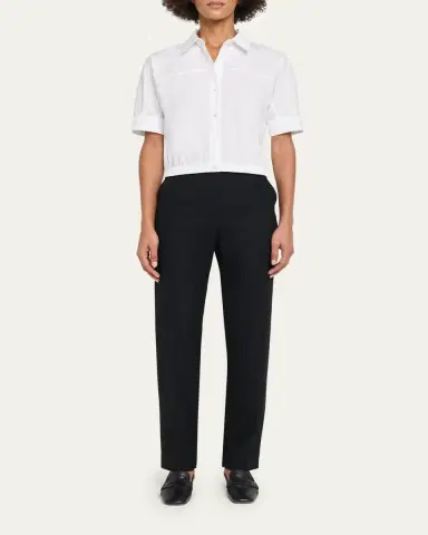 Theory Short-Sleeve Button-Front Shirt | Thumbnail 2 Theory Short-Sleeve Button-Front Shirt | Thumbnail 2