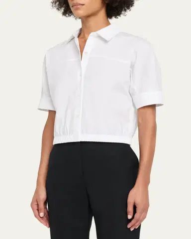 Theory Short-Sleeve Button-Front Shirt | Thumbnail 4 Theory Short-Sleeve Button-Front Shirt | Thumbnail 4