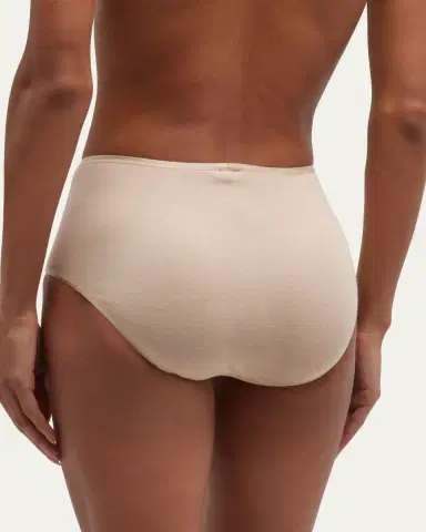 Hanro Cotton Seamless Satin-Trim Briefs | Thumbnail 3