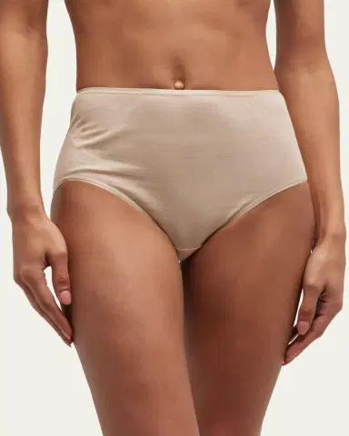 Hanro Cotton Seamless Satin-Trim Briefs | Thumbnail 4