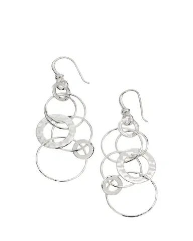 Ippolita Medium Hammered Jet Set Drop Earrings in Sterling Silver | Thumbnail 1