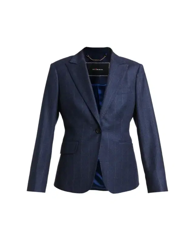 Kiton Wool-Cashmere Pinstripe Single-Breasted Jacket