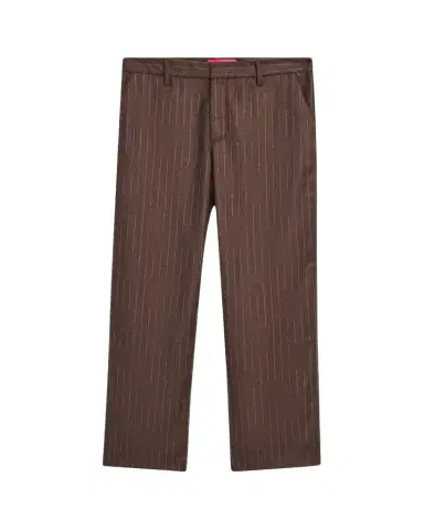 The Elder Statesman Men's Chalk Stripe Wool-Cashmere Pants | Thumbnail 1
