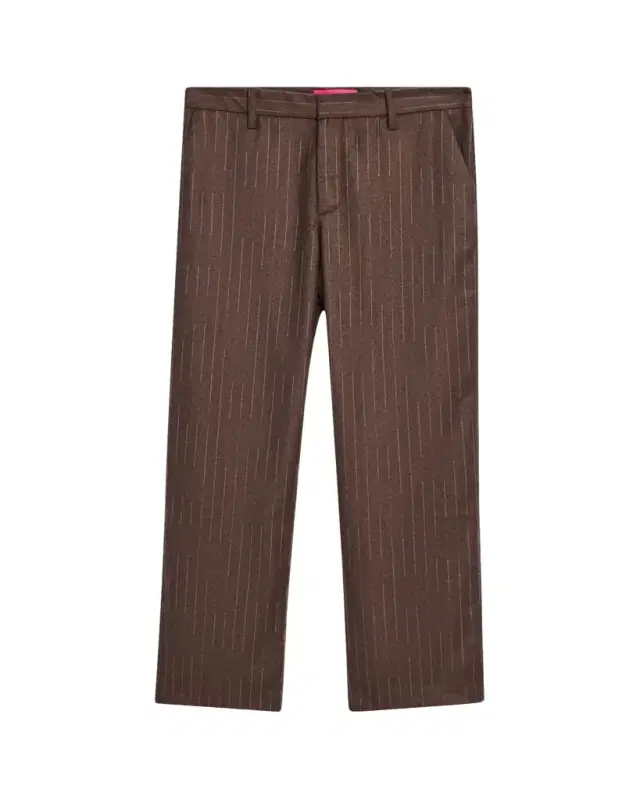 Men's Chalk Stripe Wool-Cashmere Pants