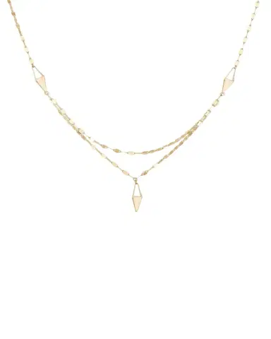 Lana 14K Triangular-Link Double Strand Necklace | Thumbnail 1 Lana 14K Triangular-Link Double Strand Necklace | Thumbnail 1