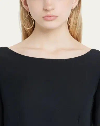 Ippolita Sculpted Open Teardrop Earrings in 18K | Thumbnail 2 Ippolita Sculpted Open Teardrop Earrings in 18K | Thumbnail 2
