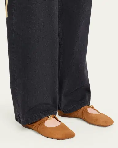 Loewe Pebble Suede Ballerina Flats | Thumbnail 2 Loewe Pebble Suede Ballerina Flats | Thumbnail 2