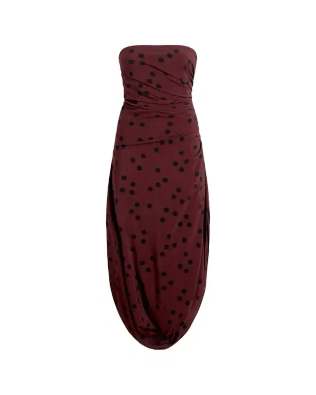Nayara Printed Dot Stetch Viscose Dress