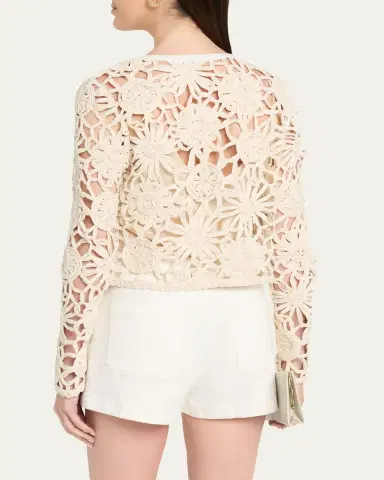 Ramy Brook Adelynn Openwork Floral Jacket | Thumbnail 3