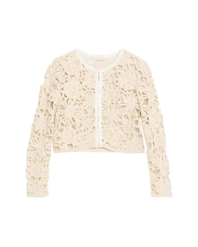 Adelynn Openwork Floral Jacket