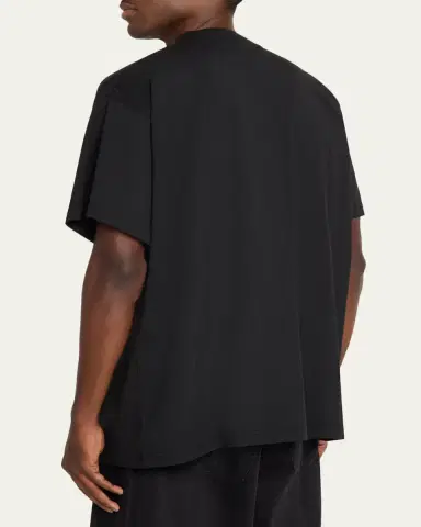Balenciaga Men's Logo Graphic Cotton Jersey T-Shirt | Thumbnail 3