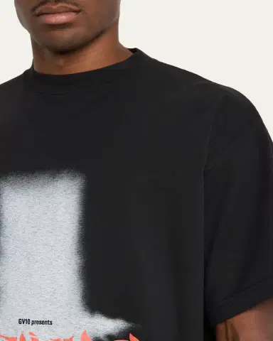 Balenciaga Men's Logo Graphic Cotton Jersey T-Shirt | Thumbnail 5