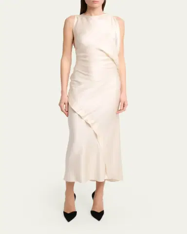 Victoria Beckham Sleeveless Draped Dress | Thumbnail 2 Victoria Beckham Sleeveless Draped Dress | Thumbnail 2