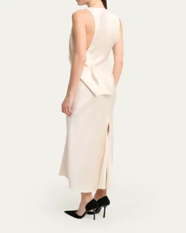 Victoria Beckham Sleeveless Draped Dress | Thumbnail 3 Victoria Beckham Sleeveless Draped Dress | Thumbnail 3