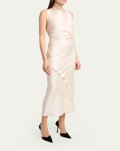 Victoria Beckham Sleeveless Draped Dress | Thumbnail 4 Victoria Beckham Sleeveless Draped Dress | Thumbnail 4