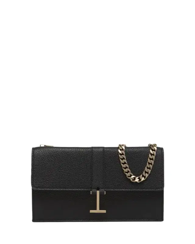TOM FORD Kara Mini Leather Hanging T Crossbody Bag